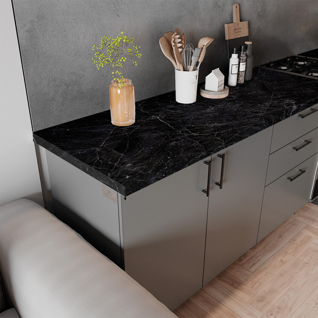 Nero Marquina 3000*600*40 SL Столешница - фото 3