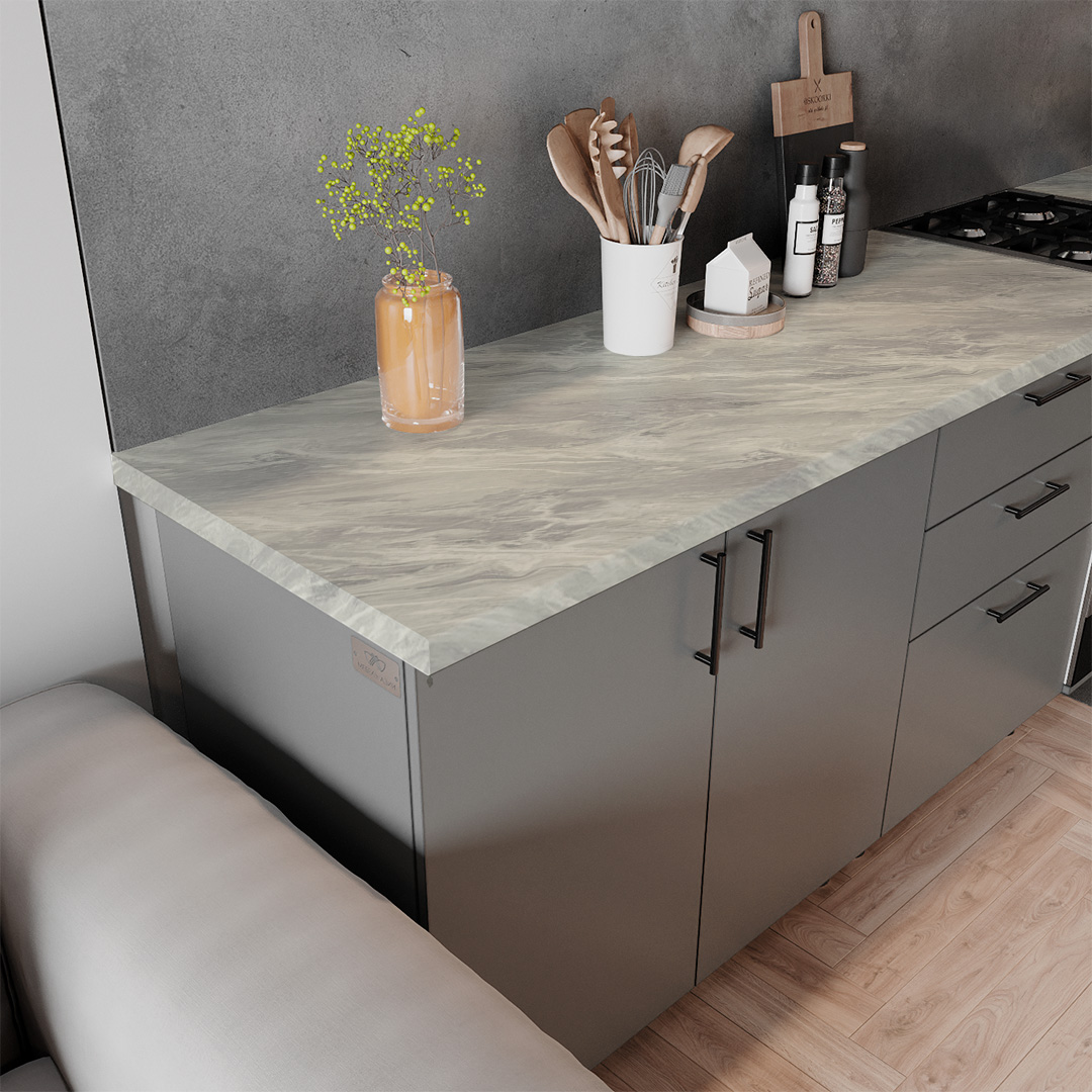 Nuvolato Marble 3000*600*40 SL Столешница - фото 3