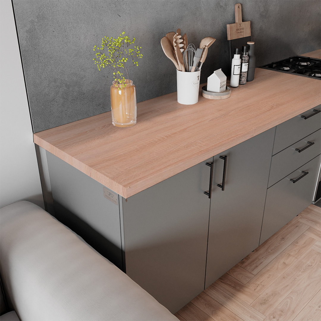 Дуб сонома светлый 3000*600*27 KD Столешница - фото 3