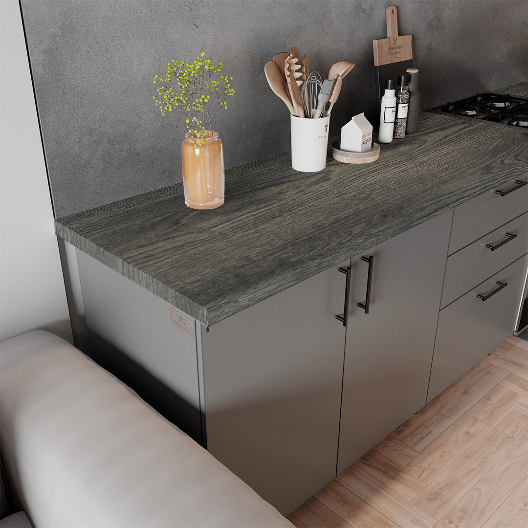 Дуб Сальва серый R3 мт R38мм, SF Столешница - фото 3